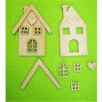 Natúr fa házikó 2szett/csomag 10x6cm