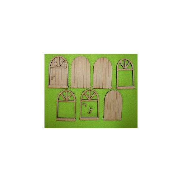 Natúr fa Tündér ajtó keretes 4szett/csomag 5,5x8,5cm