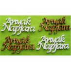   FA FELIRAT "ANYÁK NAPJÁRA" (4,5 x 8,5 cm) S/4db - Fehér és Natúr