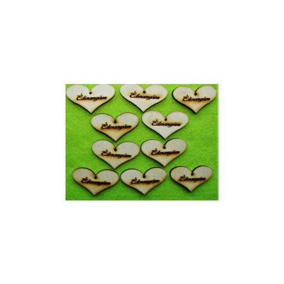 Natúr fa édesanyám szivben 5x3cm 10db/csomag