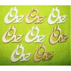 Fehér és natúr fa ősz 8db/csomag 5x4cm