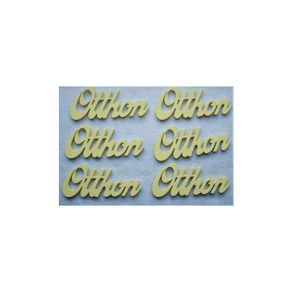 Citromsárga fa Otthon 9,5x4cm 6db/csomag