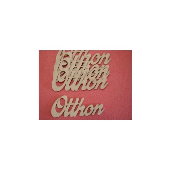 Fehér fa Otthon 9,5x4cm 4db/csomag