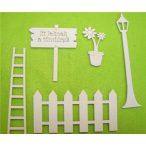 Fehér fa Tündérlak tábla 6db/csomag 4,2x1,9 és 6,1x4