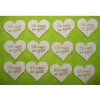 Fehér fa Te vagy az igazi 12db/csomag 4x4,5cm