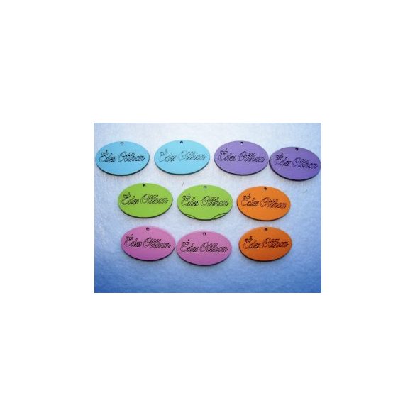 Színes fa Édes Otthon 10db/csomag 4x2,5cm