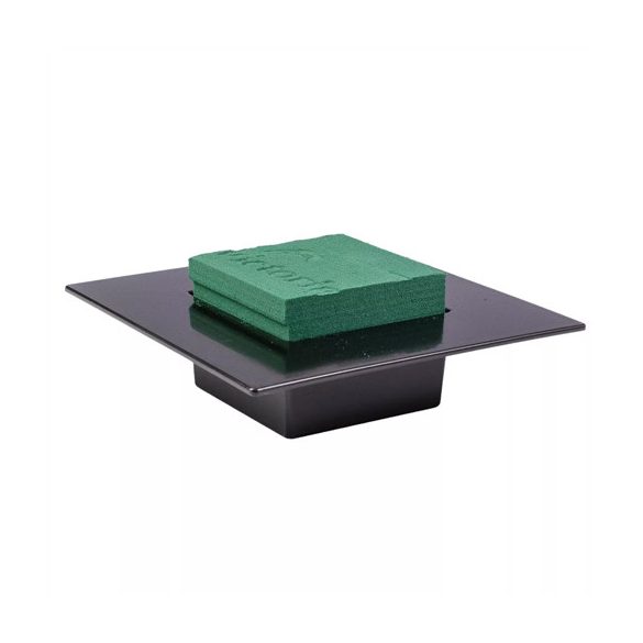 Vizes oázis Ikebana négyzet 9x9cm - Fekete tálban 19x19cm