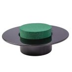 Vizes oázis Ikebana henger 9cm - Fekete tálban 19cm