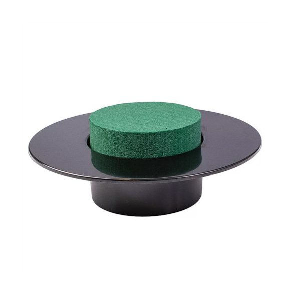 Vizes oázis Ikebana henger 9cm - Fekete tálban 19cm