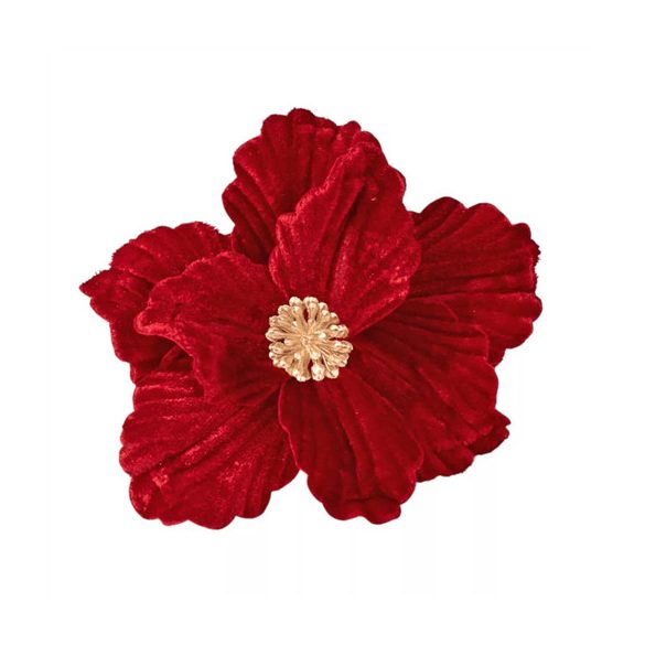 Mikulásvirág bársony 14cm - Bordó