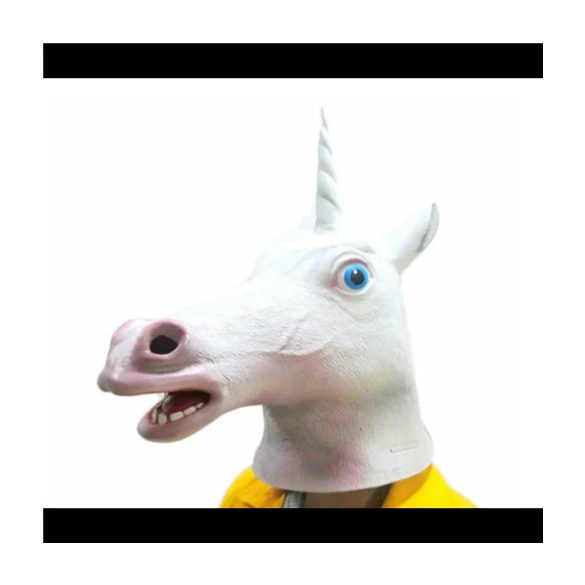 Belebújós unikornis maszk / latex