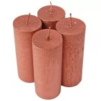Gyertya henger rusztikus adventi 10x4cm - Metál bronz S/4