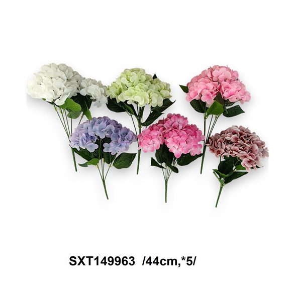 Hortenziacsokor Real-touch 44cm x5 - Több színben