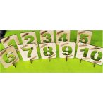 Natúr fa Asztalszám 1-10 ig 9x12cm /DB