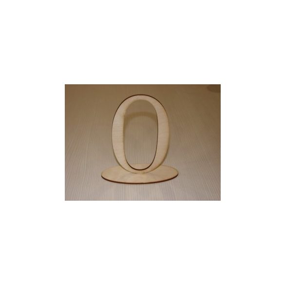 Natúr fa asztal szám 0-a 14x15x5,5cm