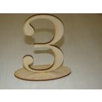 Natúr fa asztal szám 3-as 14x15x5,5cm