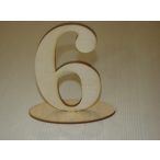 Natúr fa asztal szám 6-os 14x15x5,5cm