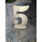 Natúr fa asztalszám 5 1db 25x15cm