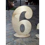 Natúr fa asztalszám 6 1db 25x15cm