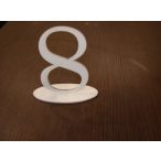 Fehér fa asztal szám 8-as 14x15x5,5cm