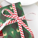 Szalag textil 10mm/10 csíkos - Piros,fehér