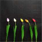   Tulipán hab "Real-touch" 47cm 6szálas - 5színben