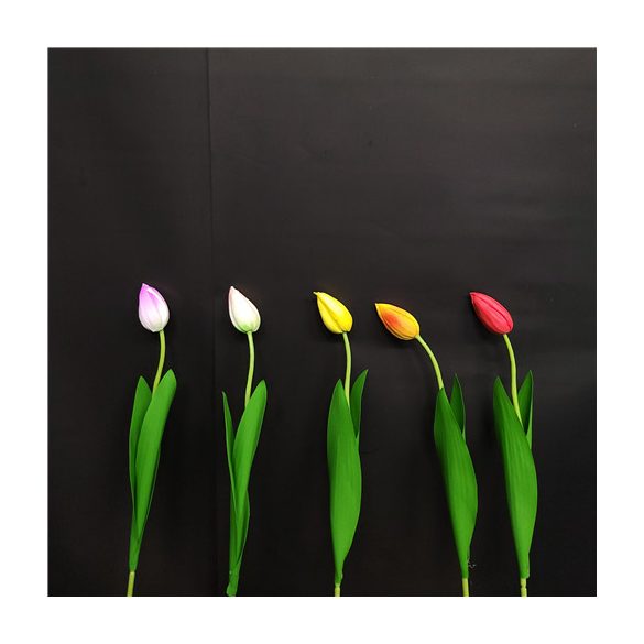 Tulipán hab "Real-touch" 47cm 6szálas - 5színben